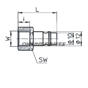 Stecknippel Steel Ig 1/2