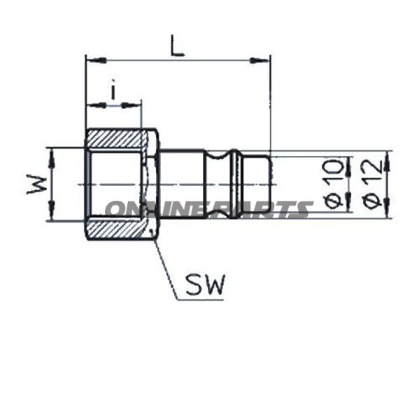 Stecknippel Steel Ig 1/2