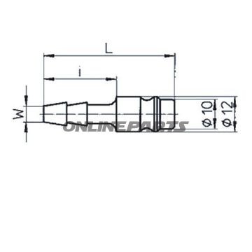 Stecknippel Steel Lw 6Mm