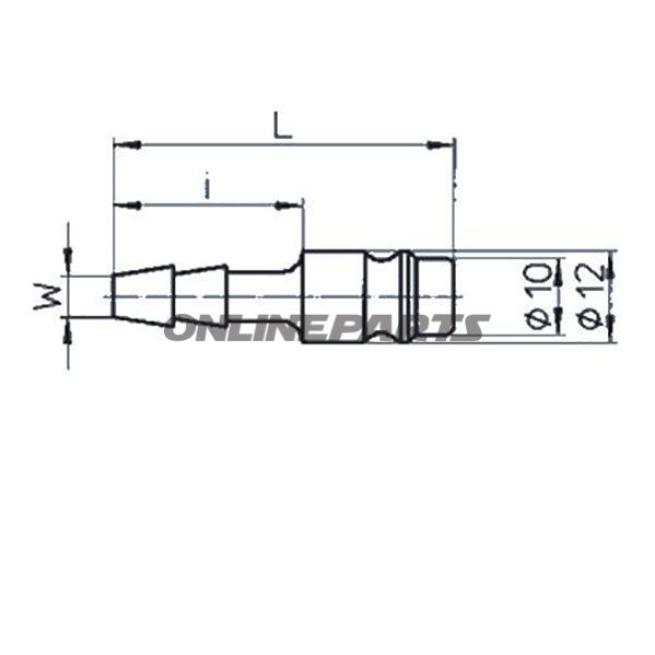 Stecknippel Steel Lw 6Mm