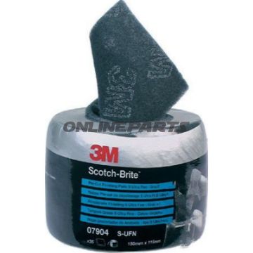 Scotch-Brite 115X150mm 3Ms Ultra Fine-Grey Cont:35X