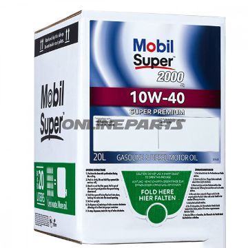 Engine Oil 10W40 20L Mobsuper 2000 X1 Bag In Box