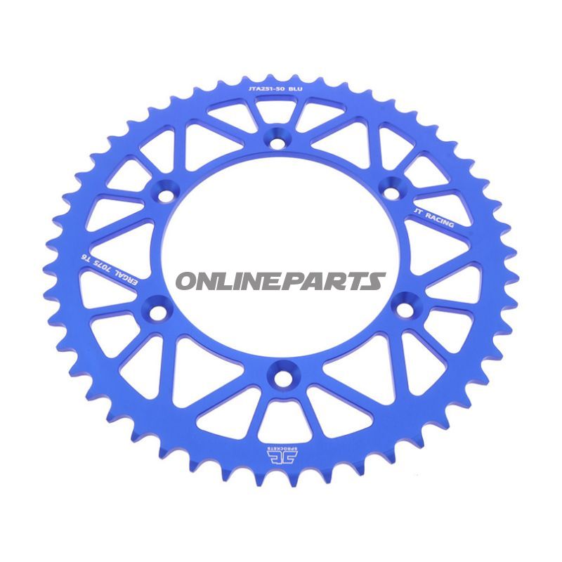 Rear Sprocket Aluminium 50 Tooth Pitch 520 Bluejt Inner Diameter 130 Bolt Spacing 150