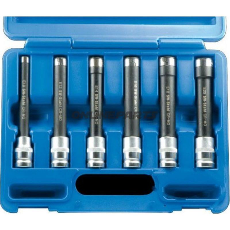 Socket Set Torx 6-Piece1/2 E10-E20