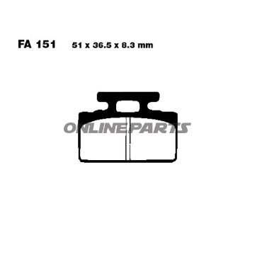 Brake Pads Scooter Ebc Sfa151oder 7872401