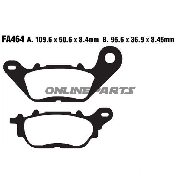 Brake Pads Scooter Ebc Sfa464oder 7870251