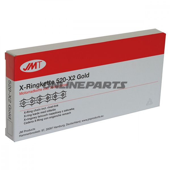 Jmt X-Ring 520X2 Gold 90Open Chain With Rivet Link