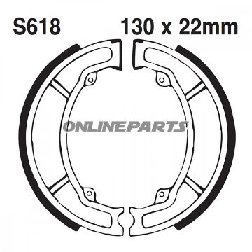 Brake Shoes Grooved Inc Springs Ebcgerillt