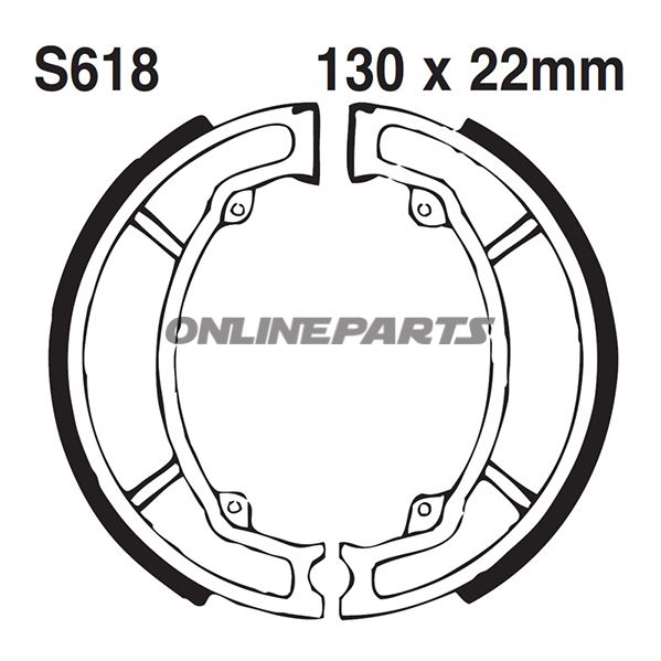 Brake Shoes Grooved Inc Springs Ebcgerillt