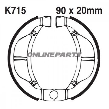 Brake Shoes Grooved Inc Springs Ebcgerillt