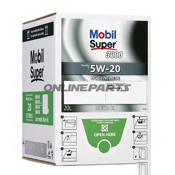 Engine Oil 5W20 Sup 20L Mobincl Drain Tap Bag In Box