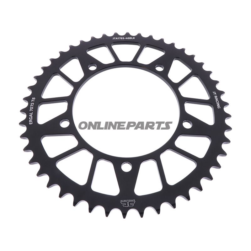 Rear Sprocket Aluminium 46 Tooth Pitch 520 Blackjt Inner Diameter 120 Bolt Spacing 140