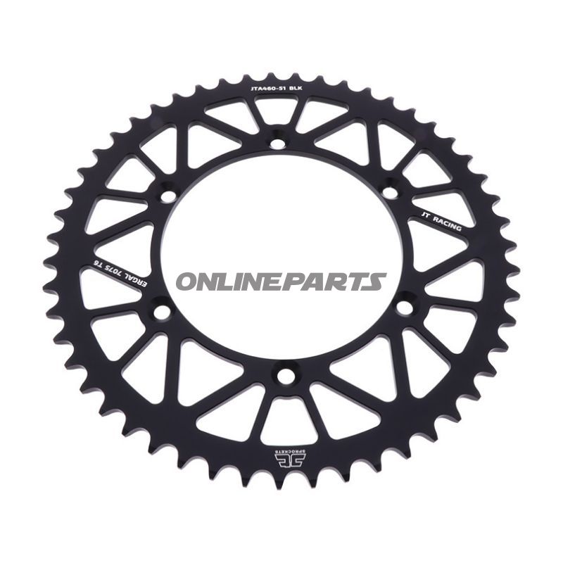 Rear Sprocket Aluminium 51 Tooth Pitch 520 Blackjt Inner Diameter 134 Bolt Spacing 150