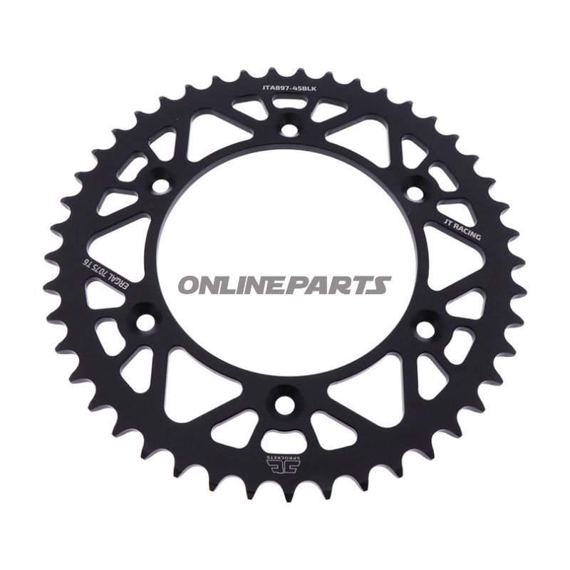 Rear Sprocket Aluminium 45 Tooth Pitch 520 Blackjt Inner Diameter 125 Bolt Spacing 150