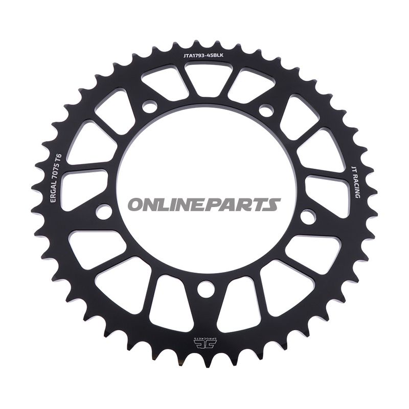 Rear Sprocket Aluminium 45 Tooth Pitch 520 Blackjt Inner Diameter 120 Bolt Spacing 140