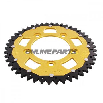 Rear Sprocket Dual 46 Tooth Pitch 520 Goldzf Inner Diameter 100 Bolt Spacing 124
