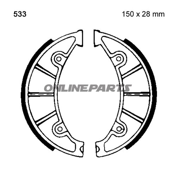 Brake Shoes Rear With Springs Ebc