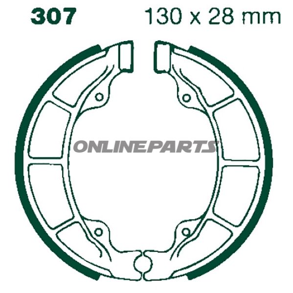 Brake Shoes Rear With Springs Ebc