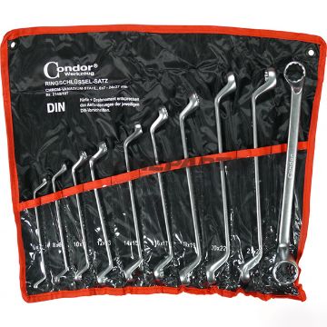 Double Ring Spanner Kit Cranked12 Tlg 6-32Mm