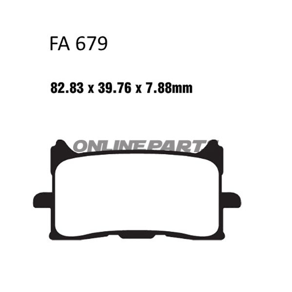 Brake Pads Sintered Hh Ebc Fa679hhalternative: 7870309