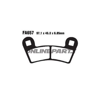 Brake Pads Std Ebc Fa657tt