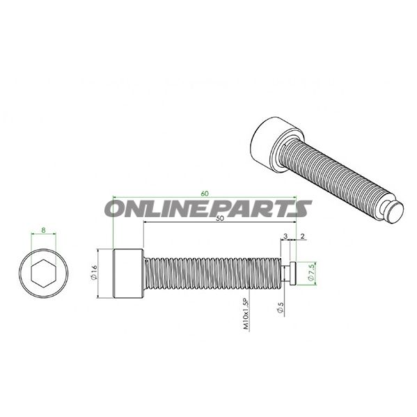 Schraube 60 mm JMP für 7224310