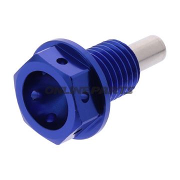 Ölablassschraube magnetisch JMP Bolt M12 X 1.50 mm 15 mm Alu Racing blau