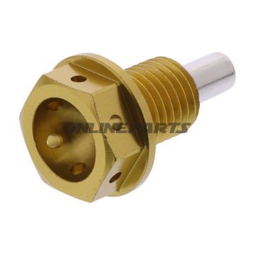 Ölablassschraube magnetisch JMP Bolt M12 X 1.50 mm 15 mm Alu Racing gold