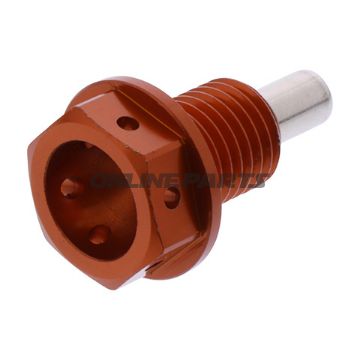 Ölablassschraube magnetisch JMP Bolt M12 X 1.50 mm 15 mm Alu Racing orange
