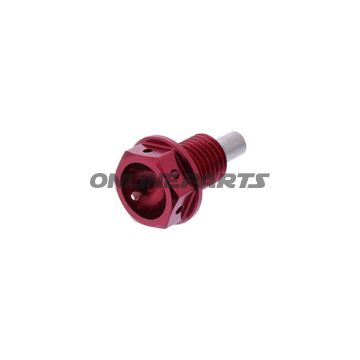 Ölablassschraube magnetisch JMP Bolt M12 X 1.50 mm 15 mm Alu Racing rot