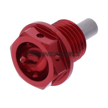Ölablassschraube magnetisch JMP Bolt M14X1.50 mm 12 mm Alu Racing rot
