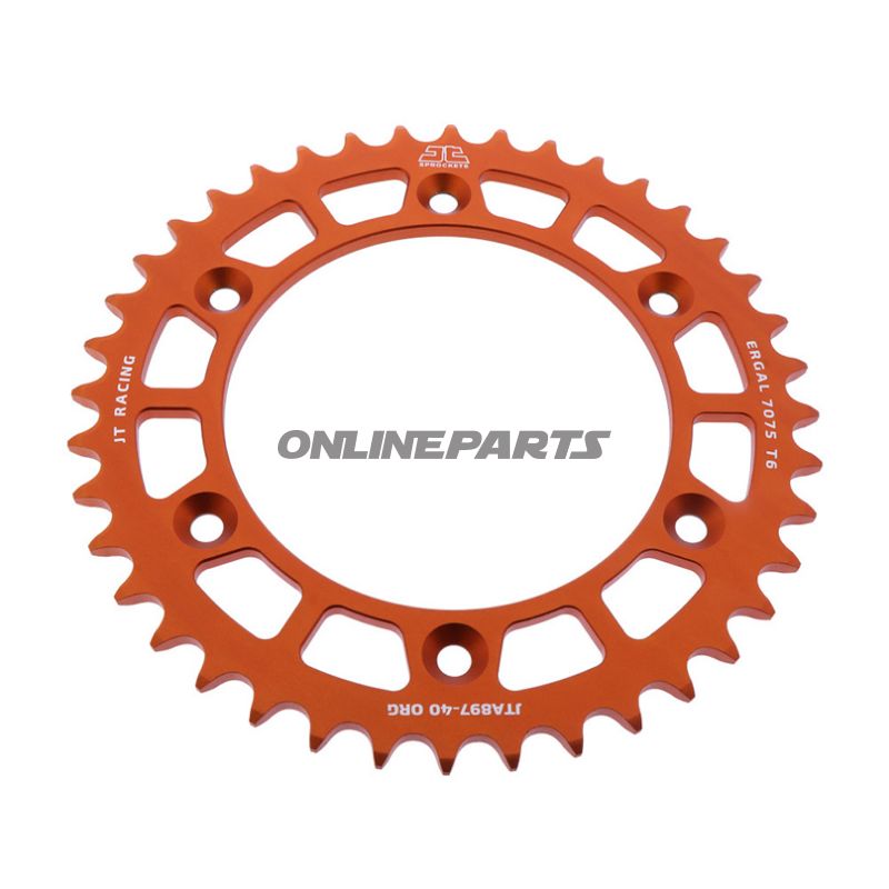 Alu-Kettenrad 40Z Teilung 520 orange JT Innendurchmesser 125 Lochkreis 150