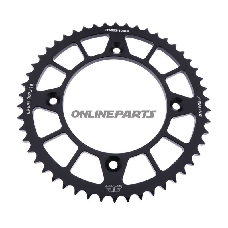 Alu-Kettenrad 50Z Teilung 428 schwarz JT Innendurchmesser 110 Lochkreis 132