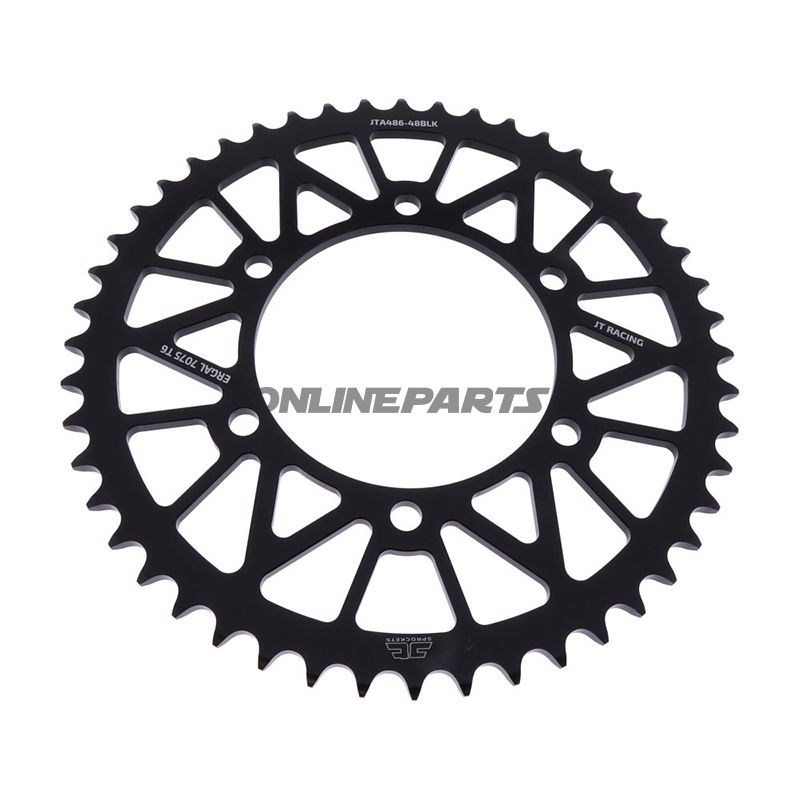 Alu-Kettenrad 48Z Teilung 520 schwarz JT Innendurchmesser 110 Lochkreis 130