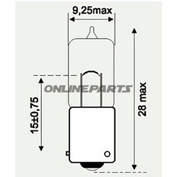 Lampe 12V6W BAX9S JMP Inhalt 10 Stück