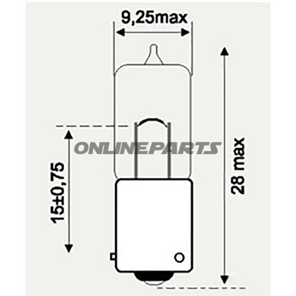 Lampe 12V6W BAX9S JMP Inhalt 10 Stück