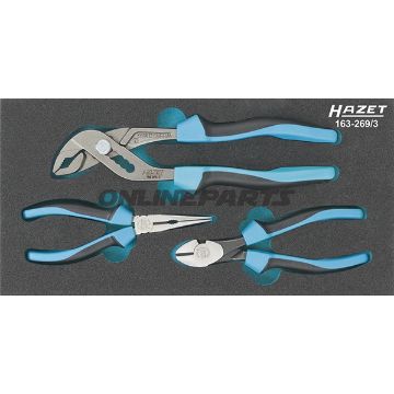 Werkzeugsatz in Einlage ZANGEN 3-teilig Hazet