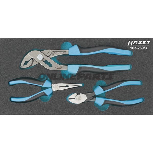 Werkzeugsatz in Einlage ZANGEN 3-teilig Hazet