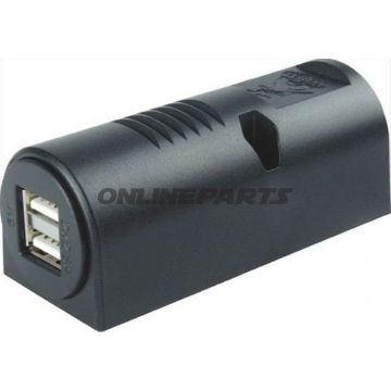 Steckdose Doppel USB für Aufbau  2X2500 MA
