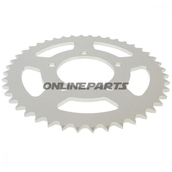 Alu-Kettenrad 44Z Teilung 520 silber Esjot Innendurchmesser 080 Lochkreis 100