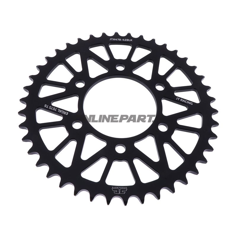 Alu-Kettenrad 42Z Teilung 520 schwarz JT Innendurchmesser 080 Lochkreis 104