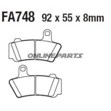 
Bremseklods med sinterbelægning fra EBC med produktkode HH