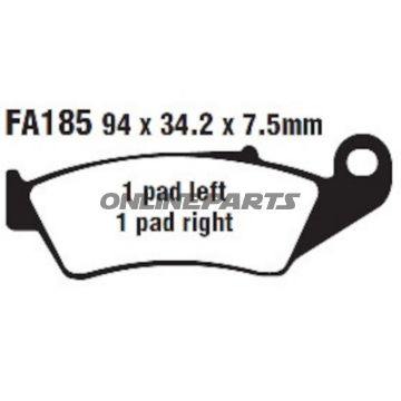 Bremseklodser med sintrede belægninger fra EBC med produktkode EPFA