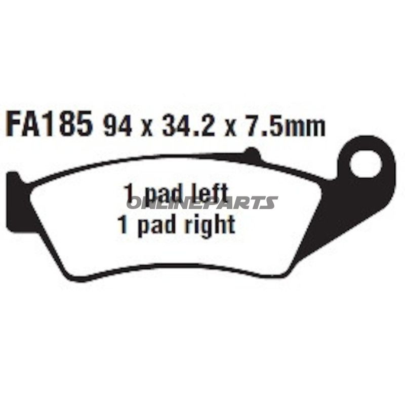 Bremseklodser med sintrede belægninger fra EBC med produktkode EPFA