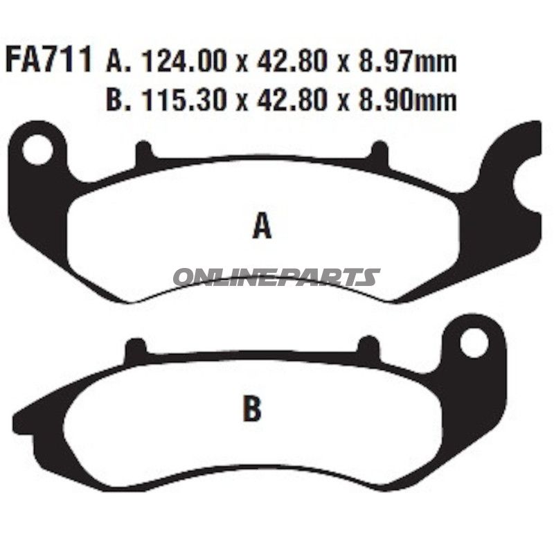 Bremseklodser Semi-Sintered V Ebc