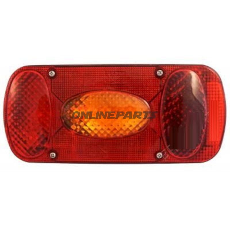 Baglygte til venstre på trailer med nummerpladelys og tågebaglys Midipoint II Aspöck