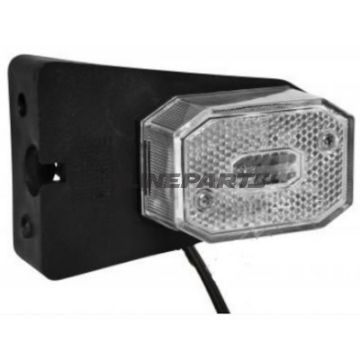 LED positionslys til trailer, hvid, 0,5 meter, inkl. holder