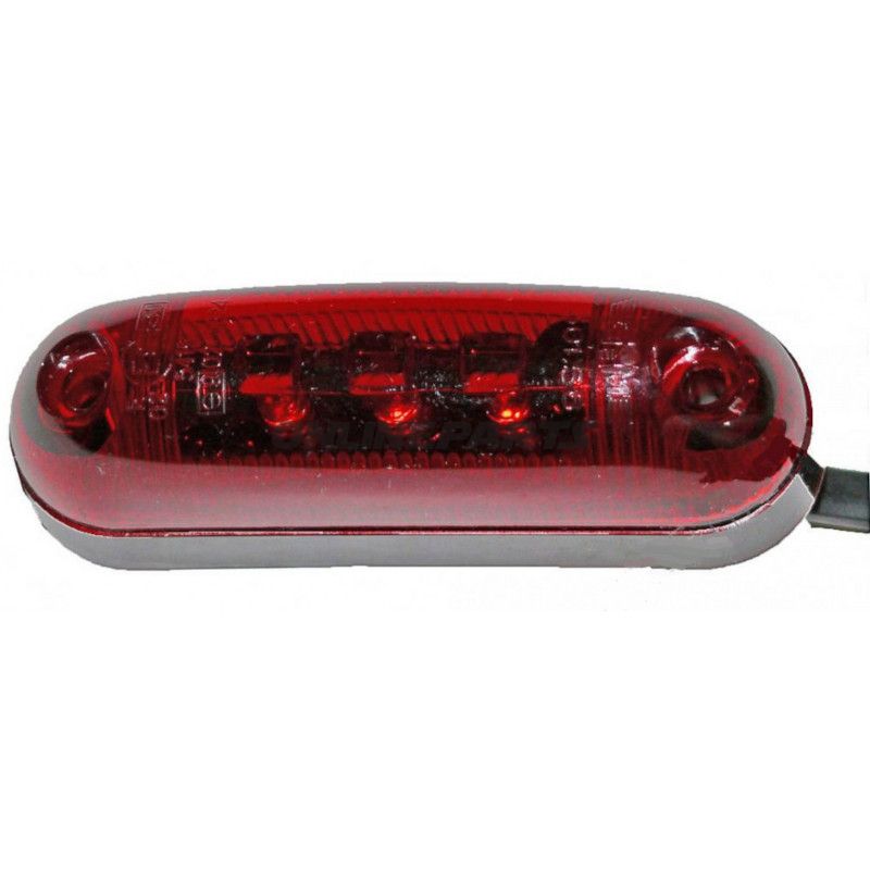 LED-baglygte til trailer, rød, 0,5 meter ledning