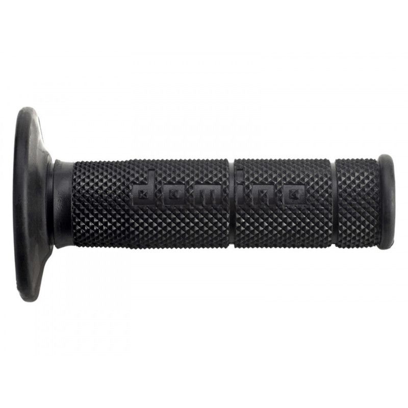 Domino Offroad sort gummi greb diameter 22 mm. L.123MM lukket