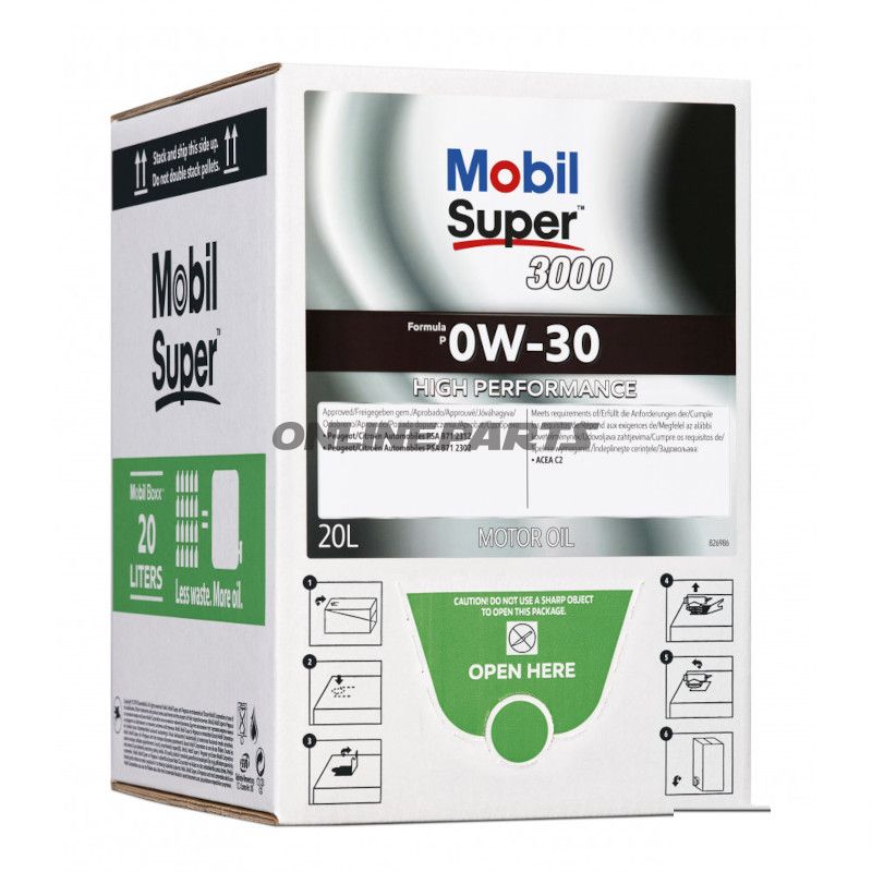 Motorolie 0W30 SUP3000FP20L med integreret afløbshane BAG IN BOX